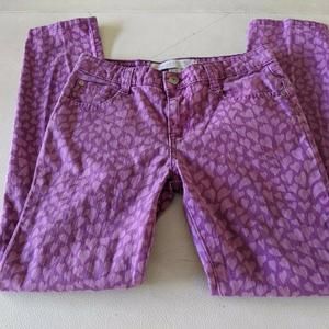 Epic Threads Girl's Juniors Size 12 Pink Heart Skinny Jeans